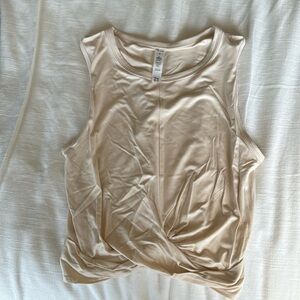 Alo Yoga Cover Cropped Tank, Off White, Small